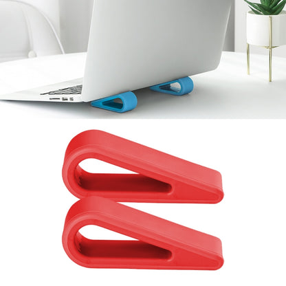 2 PCS Simple Notebook Computer Bracket Adjustable Height Increase Heat Dissipation Base Pad Holder (Red) - Computer & Networking by buy2fix | Online Shopping UK | buy2fix