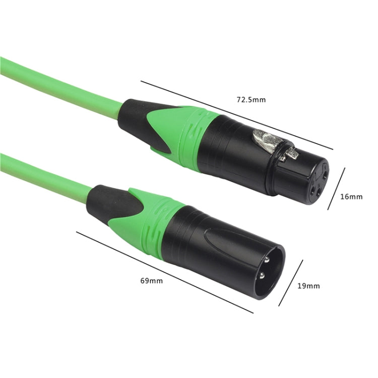 XRL Male to Female Microphone Mixer Audio Cable, Length: 1.8m (Green) - Consumer Electronics by buy2fix | Online Shopping UK | buy2fix