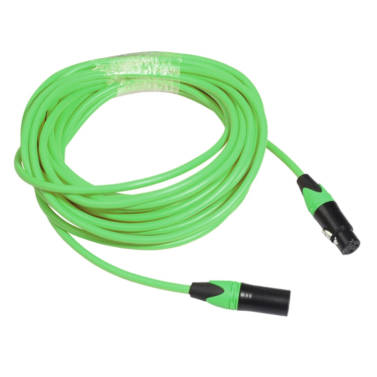 XRL Male to Female Microphone Mixer Audio Cable, Length: 5m (Green) - Consumer Electronics by buy2fix | Online Shopping UK | buy2fix