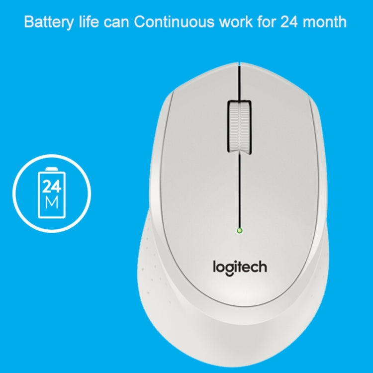 Logitech M330 Wireless Optical Mute Mouse with Micro USB Receiver (White) - Wireless Mice by Logitech | Online Shopping UK | buy2fix