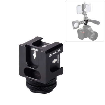 PULUZ 4-Head Hot Shoe Mount Adapter Microphone Flash Light Aluminum Alloy Holder Bracket - Camera Accessories by PULUZ | Online Shopping UK | buy2fix