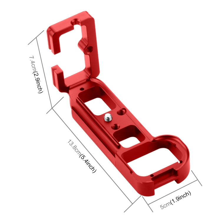 PULUZ 1/4 inch Vertical Shoot Quick Release L Plate Bracket Base Holder for Sony A7R / A7 / A7S(Red) - L-Bracket by PULUZ | Online Shopping UK | buy2fix