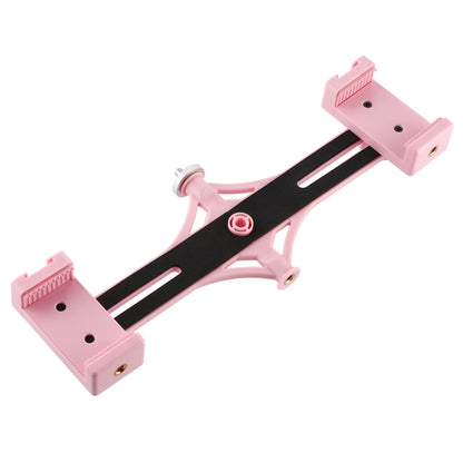 PULUZ Live Broadcast Dual Phone Brackets Horizontal Holder for iPhone, Galaxy, Huawei, Xiaomi, Sony and Other Smart Phones(Pink) - Stand by PULUZ | Online Shopping UK | buy2fix