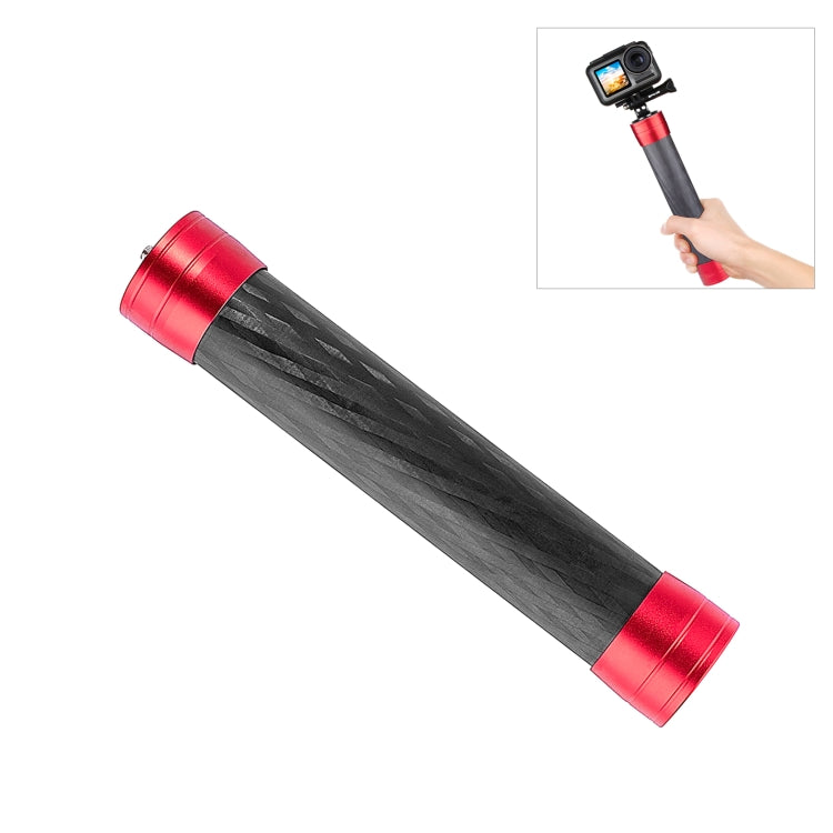 PULUZ 21cm Carbon Fiber Extension Monopod Stick for DJI / MOZA / Feiyu V2 / Zhiyun G5 Gimbal(Red) - DJI & GoPro Accessories by PULUZ | Online Shopping UK | buy2fix