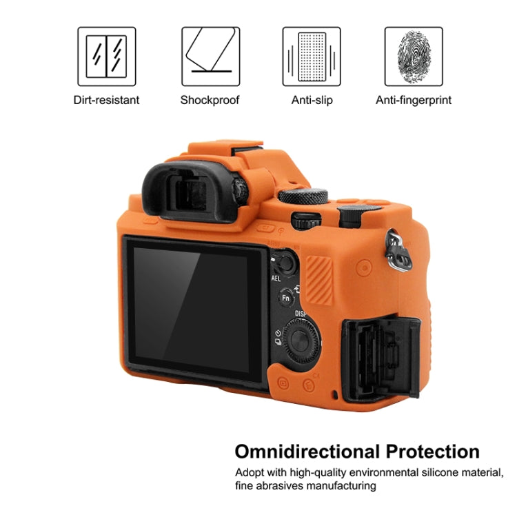 PULUZ Soft Silicone Protective Case for Sony ILCE-7MII / 7SMII / 7RMII(Orange) - Camera Accessories by PULUZ | Online Shopping UK | buy2fix