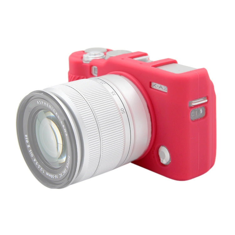 PULUZ Soft Silicone Protective Case for FUJIFILM X-A3 / X-A10(Rose Red) - Protective Case by PULUZ | Online Shopping UK | buy2fix