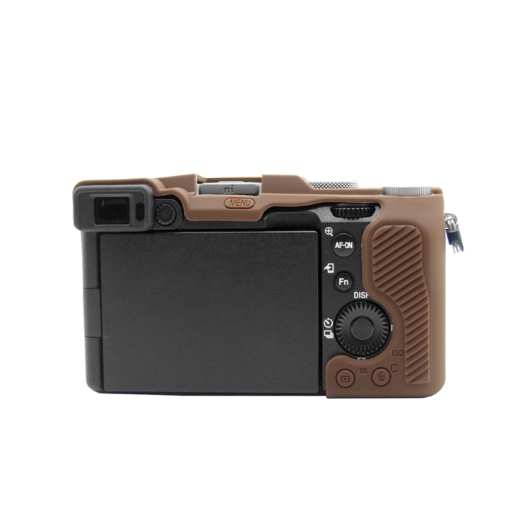 PULUZ Soft Silicone Protective Case for Sony A7C / ILCE-7C(Coffee) - Protective Case by PULUZ | Online Shopping UK | buy2fix