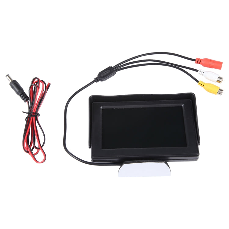 4.3 inch Car Color Monitor with Adjustable Angle Holder & Universal Sunshade , Dual Video Input - Car Monitor by buy2fix | Online Shopping UK | buy2fix