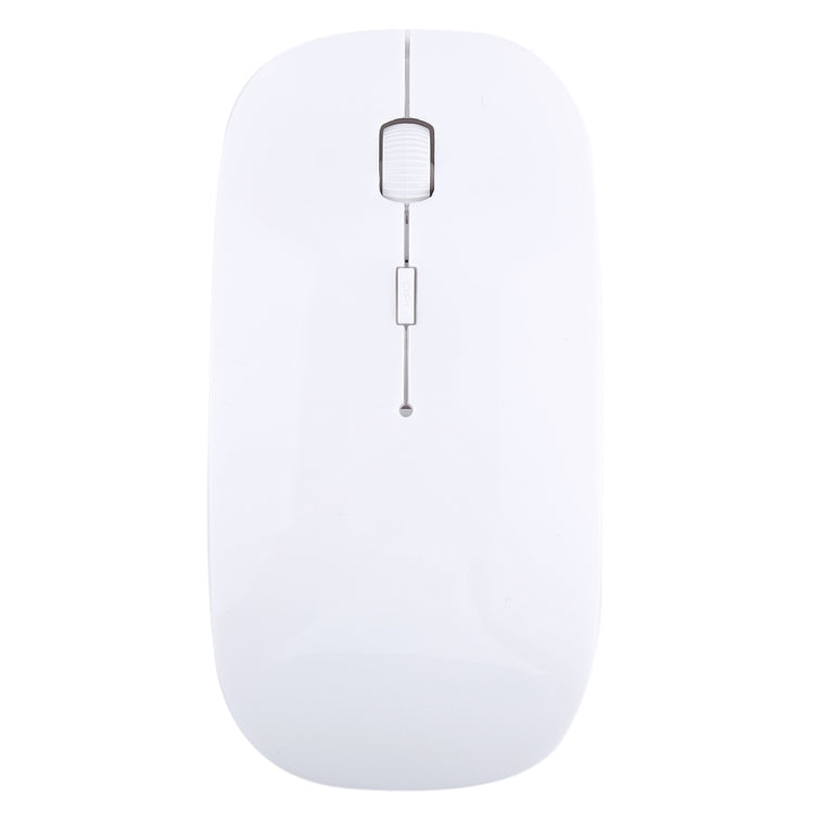 2.4GHz Wireless Ultra-thin Laser Optical Mouse with USB Mini Receiver, Plug and Play(White) - Wireless Mice by buy2fix | Online Shopping UK | buy2fix