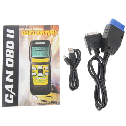 U581 Live Data Can OBDII / EOBDII Scanner Can Bus Code Reader - In Car by buy2fix | Online Shopping UK | buy2fix