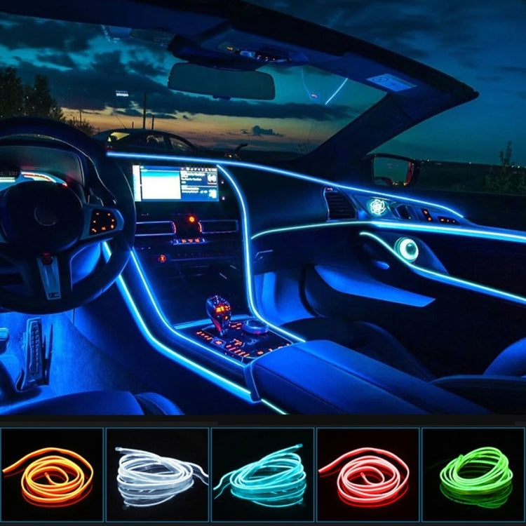 Waterproof Flat Flexible Car Strip Light with Driver for Car Decoration, Length: 5m (Ice Blue Light) - Atmosphere lights by buy2fix | Online Shopping UK | buy2fix
