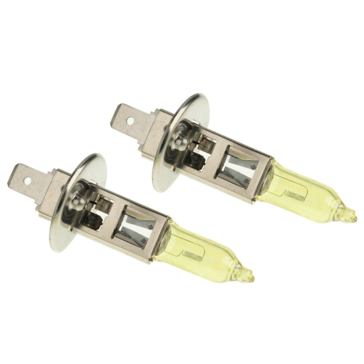 2 X H1 HOD Halogen Bulbs 12V 100W 2400 LM 3500K Yellow Light Headlights - In Car by buy2fix | Online Shopping UK | buy2fix