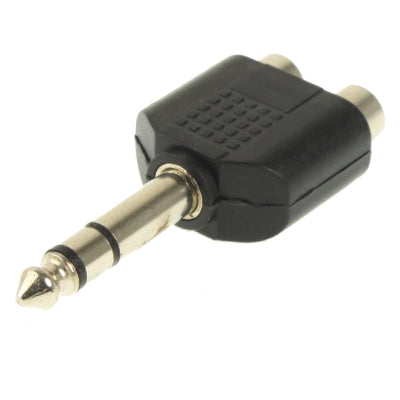 6.35mm Male to 2 RCA Stereo Headphone Jack Adapter - RCA Adapter by buy2fix | Online Shopping UK | buy2fix