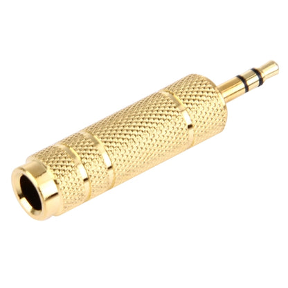 Gold Plated 3.5mm Plug to 6.35mm Stereo Jack Adaptor Socket Adapter - Audio Adapter by buy2fix | Online Shopping UK | buy2fix