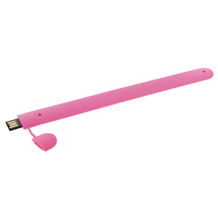 Silicone Bracelet USB Flash Disk with 8GB Memory(Pink) - USB Flash Drives by buy2fix | Online Shopping UK | buy2fix