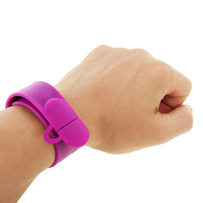 Silicone Bracelet USB Flash Disk with 8GB Memory(Purple) - USB Flash Drives by buy2fix | Online Shopping UK | buy2fix