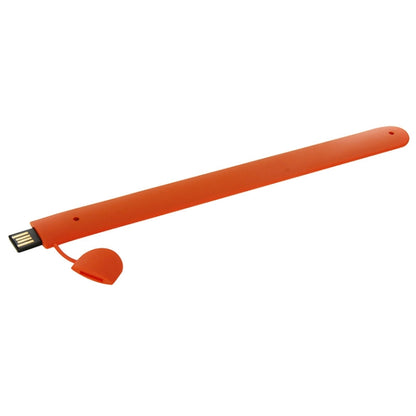 Silicone Bracelet USB Flash Disk with 16GB Memory(Orange) - USB Flash Drives by buy2fix | Online Shopping UK | buy2fix