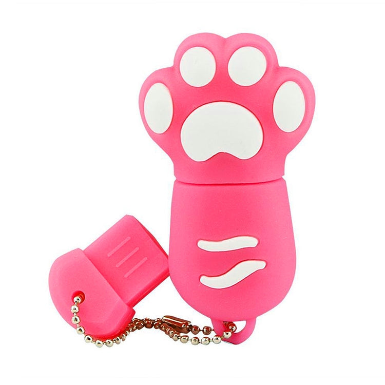 4GB Bear Paw Shaped Silicone USB 2.0 Flash Disk with Anti Dust Cup(Red plum) - USB Flash Drives by buy2fix | Online Shopping UK | buy2fix