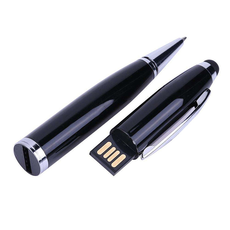 2 in 1 Pen Style USB Flash Disk, Black (4GB) - Computer & Networking by buy2fix | Online Shopping UK | buy2fix