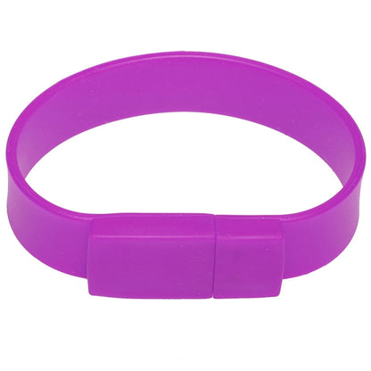 4GB Silicon Bracelets USB 2.0 Flash Disk(Purple) - USB Flash Drives by buy2fix | Online Shopping UK | buy2fix