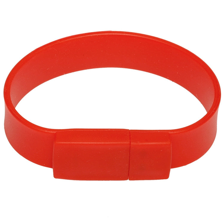 2GB Silicon Bracelets USB 2.0 Flash Disk(Red) - USB Flash Drives by buy2fix | Online Shopping UK | buy2fix