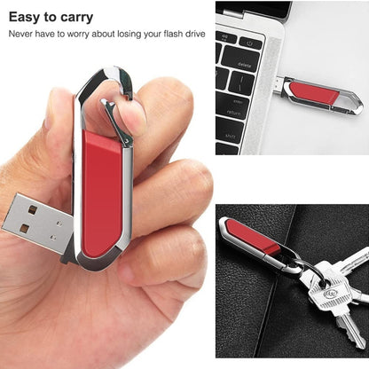 16GB Metallic Keychains Style USB 2.0 Flash Disk (Red)(Red) - Computer & Networking by buy2fix | Online Shopping UK | buy2fix