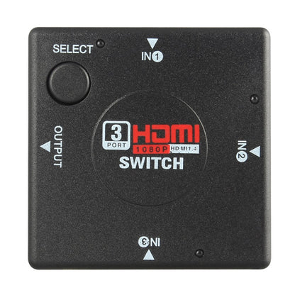 3 Ports 1080P HDMI Switch(Black) - Switch by buy2fix | Online Shopping UK | buy2fix