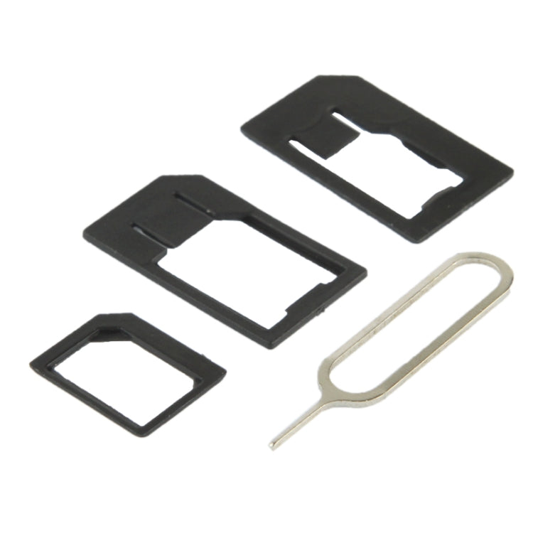 Dual Nano Sim Cutter for iPhone / Samsung / Huawei / Xiaomi  (With Nano SIM to Micro SIM Card Adapter + Nano SIM to Standard SIM Card Adapter + Micro SIM to Standard SIM Card Adapter + Sim Card Tray Holder Eject Pin Key Tool)(Black) - SIM Card Tool by buy2fix | Online Shopping UK | buy2fix