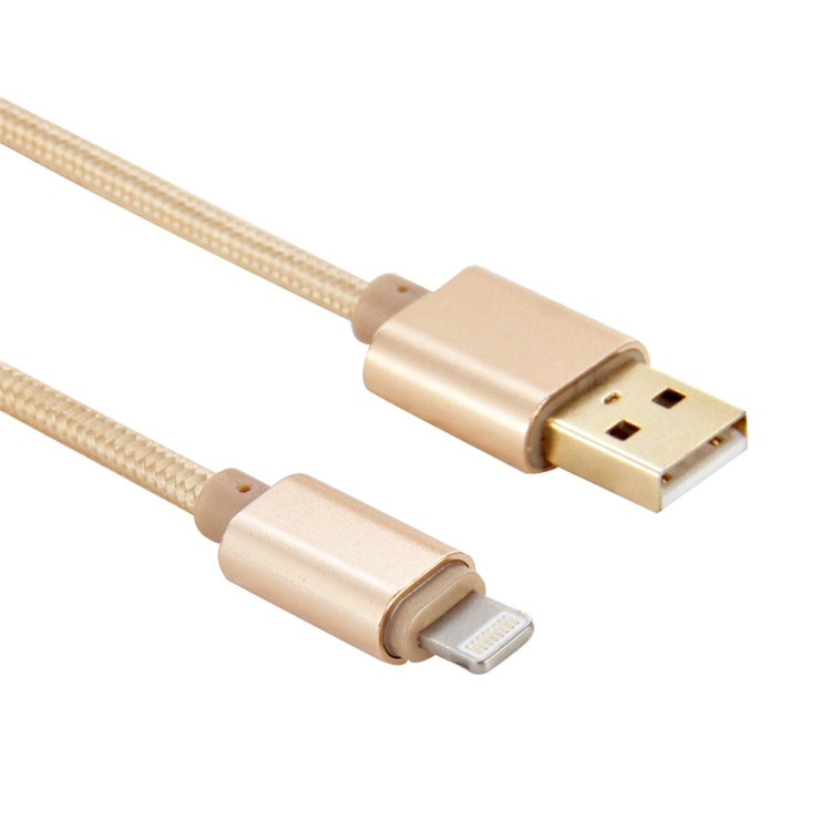 1m Woven Style Metal Head 8 Pin to USB Data Sync Charging Cable for iPhone, iPad - Normal Style Cable by buy2fix | Online Shopping UK | buy2fix