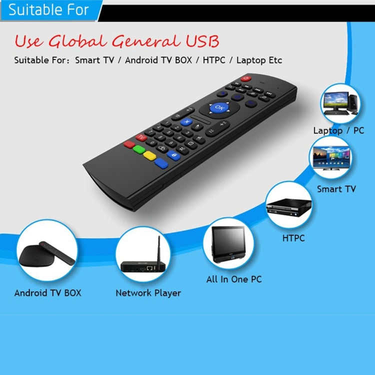 MX3 Air Mouse Wireless 2.4G Remote Control Keyboard with Browser Shortcuts for Android TV Box / Mini PC -  by buy2fix | Online Shopping UK | buy2fix