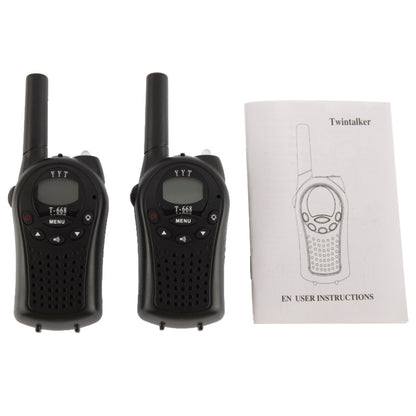 2 PCS T-668 400-470MHz 1.0 inch LCD 8 / 20 / 22CHS Walkie Talkie Set - Consumer Electronics by buy2fix | Online Shopping UK | buy2fix