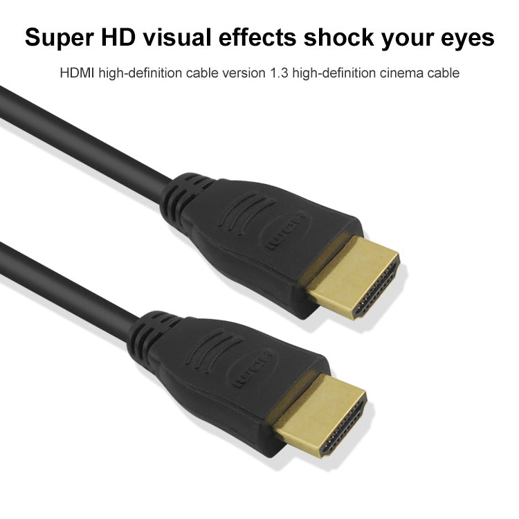 50cm HDMI 19 Pin Male to HDMI 19Pin Male Cable, 1.3 Version, Support HD TV / Xbox 360 / PS3 etc (Black + Gold Plated) - Cable by buy2fix | Online Shopping UK | buy2fix