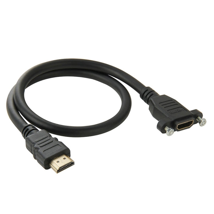 50cm High Speed HDMI 19 Pin Male to HDMI 19 Pin Female Connector Adapter Cable(Black) - Cable by buy2fix | Online Shopping UK | buy2fix