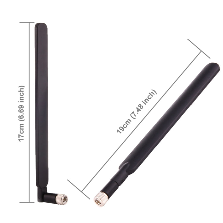 2 PCS B593 5dBi SMA Male 4G LTE Router Antenna(Black) - SMA/RP-SMA Antenna by buy2fix | Online Shopping UK | buy2fix