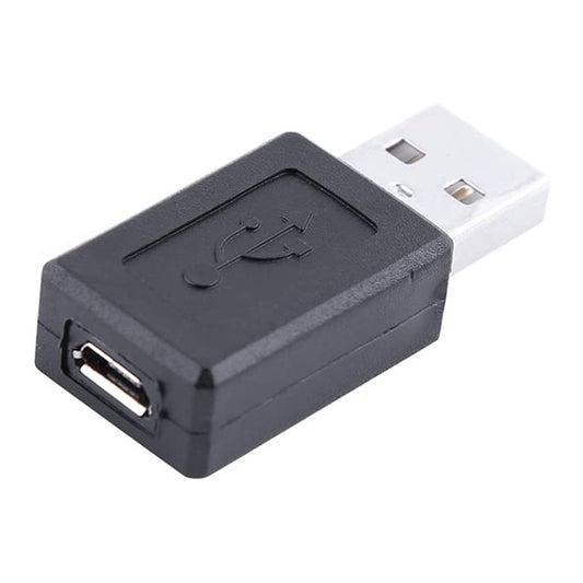 USB 2.0 AM to Micro USB Female Adapter(Black) - USB Adapter by buy2fix | Online Shopping UK | buy2fix