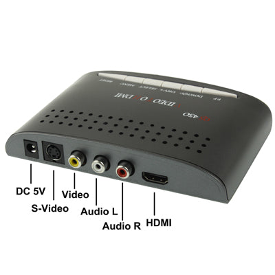 RCA Composite Video & S-Video to HDMI Converter, Support Full HD 1080P - Computer & Networking by buy2fix | Online Shopping UK | buy2fix