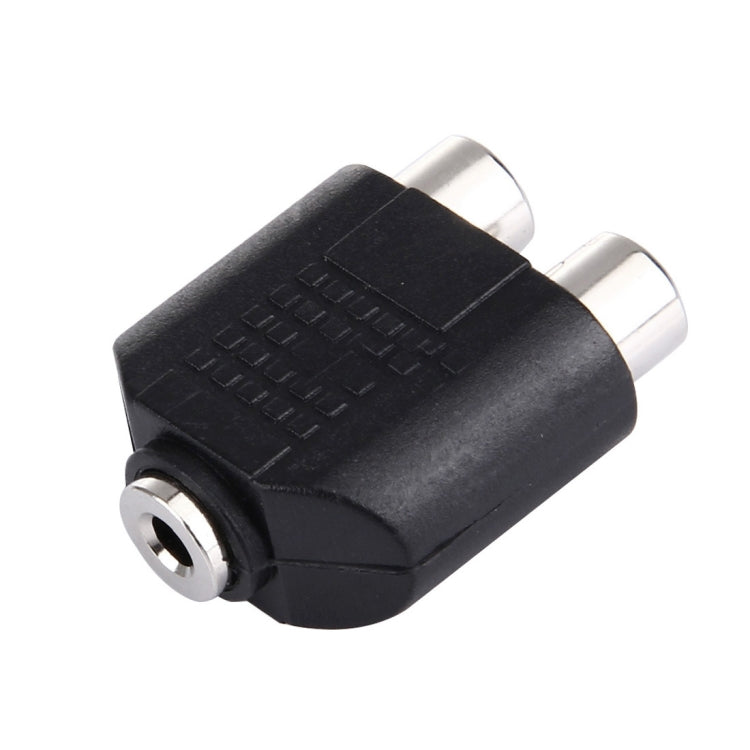 3.5mm Female to 2 RCA Female Adapter(Black) - RCA Adapter by buy2fix | Online Shopping UK | buy2fix