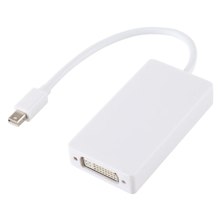 3 in 1 Mini DisplayPort Male to HDMI + VGA + DVI Female Adapter Converter for Mac Book Pro Air, Cable Length: 18cm(White) -  by buy2fix | Online Shopping UK | buy2fix