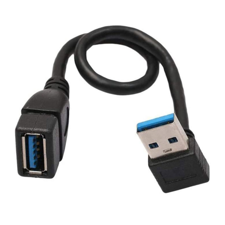 USB 3.0 Down Angle 90 degree  Extension Cable Male to Female Adapter Cord, Length: 15cm -  by buy2fix | Online Shopping UK | buy2fix