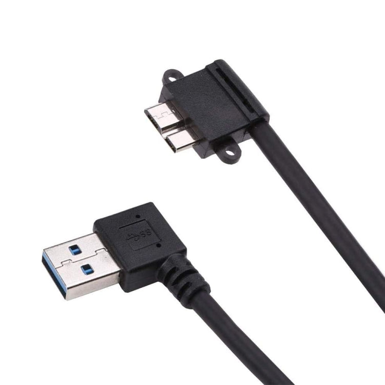 26cm 90 Degree Right Angle  USB 3.0 to 90 Degree Right Angle Micro 3.0 Data Cable for Galaxy Note III / N9000 - Micro USB Cable by buy2fix | Online Shopping UK | buy2fix