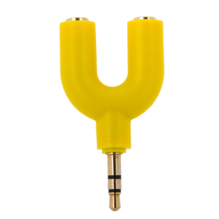 3.5mm Stereo Male to Dual 3.5mm Stereo Female Splitter Adapter(Yellow) -  by buy2fix | Online Shopping UK | buy2fix