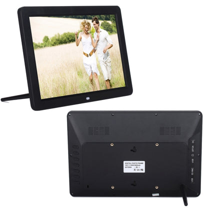 12.0 Inch LED Display Multi-media Digital Photo Frame with Holder / Music & Movie Player / Remote Control Function, Support USB / SD, Built in Stereo Speaker(Black) - 11 inch Below by buy2fix | Online Shopping UK | buy2fix