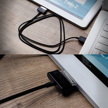 1m 30 Pin to USB Data Charging Sync Cable, For Galaxy Tab 7.0 Plus / Galaxy Tab 7.7 / Galaxy Tab 7 / P1000 / Galaxy Tab 10.1 / P7100 / Galaxy Tab 8.9 / P7300 / Galaxy Tab 10.1 / Galaxy Note 10.1 / Galaxy Note 8.0(White) - Micro USB Cable by buy2fix | Online Shopping UK | buy2fix