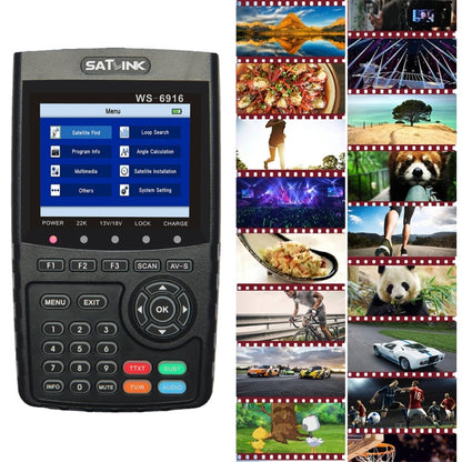 SATLINK WS6916 Digital Satellite Signal Finder Meter, 3.5 inch TFT LCD Screen, Support DVB-S / S2, MPEG-2 / MPEG-4(EU Plug) - Consumer Electronics by buy2fix | Online Shopping UK | buy2fix