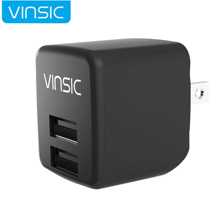 Vinsic 12W 5V 2.4A Output Dual USB Wall Charger USB Charger Adapter, For iPhone 5/5s/5c, iPad, Galaxy, Android and USB Devices - Mobile Accessories by VINSIC | Online Shopping UK | buy2fix