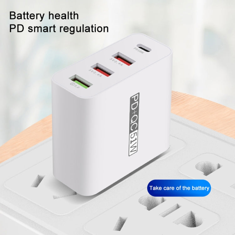 WLX-A6 4 Ports Quick Charging USB Travel Charger Power Adapter, UK Plug - USB Charger by buy2fix | Online Shopping UK | buy2fix