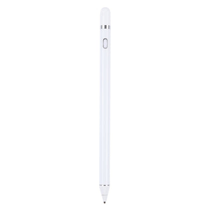 Long Universal Rechargeable Capacitive Touch Screen Stylus Pen with 2.3mm Superfine Metal Nib for iPhone, iPad, Samsung, and Other Capacitive Touch Screen Smartphones or Tablet PC(White) - Stylus Pen by buy2fix | Online Shopping UK | buy2fix