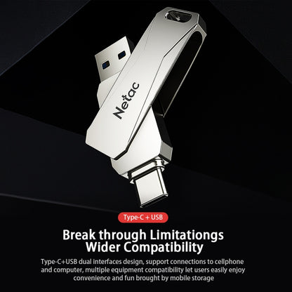 Netac U782C 32GB USB-C / Type-C + USB 3.0 360 Degrees Rotation Zinc Alloy Flash Drive OTG U Disk - USB Flash Drives by Netac | Online Shopping UK | buy2fix