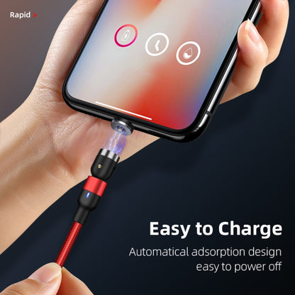 1m 2A Output USB to Micro USB Nylon Braided Rotate Magnetic Charging Cable(Red) - Mobile Accessories by buy2fix | Online Shopping UK | buy2fix