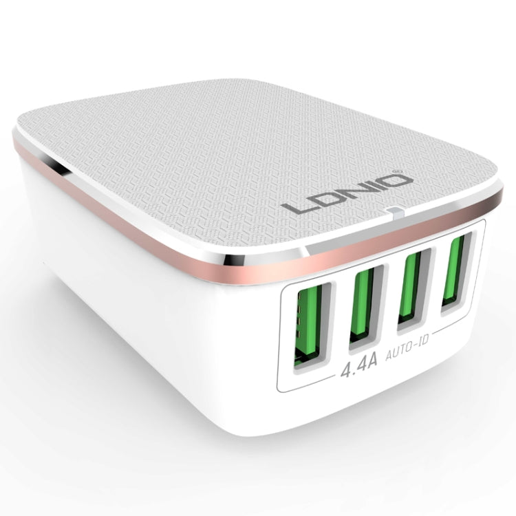 LDNIO A4404 4.4A 4 x USB Ports Smart Travel Charger, EU Plug - USB Charger by LDNIO | Online Shopping UK | buy2fix